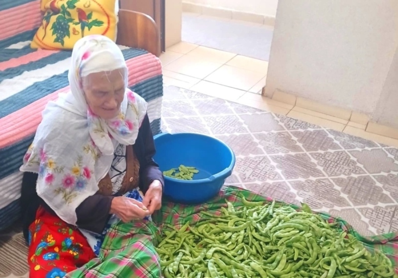 Дълголетници! На 99 г. баба Фатме от Рибново продължава да чупи фасул, бърка зимнина и предава трудолюбие