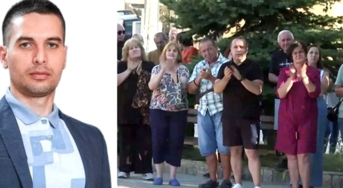 Жители на Огняново излязоха на протест в подкрепа на кмета Иван Ижбехов