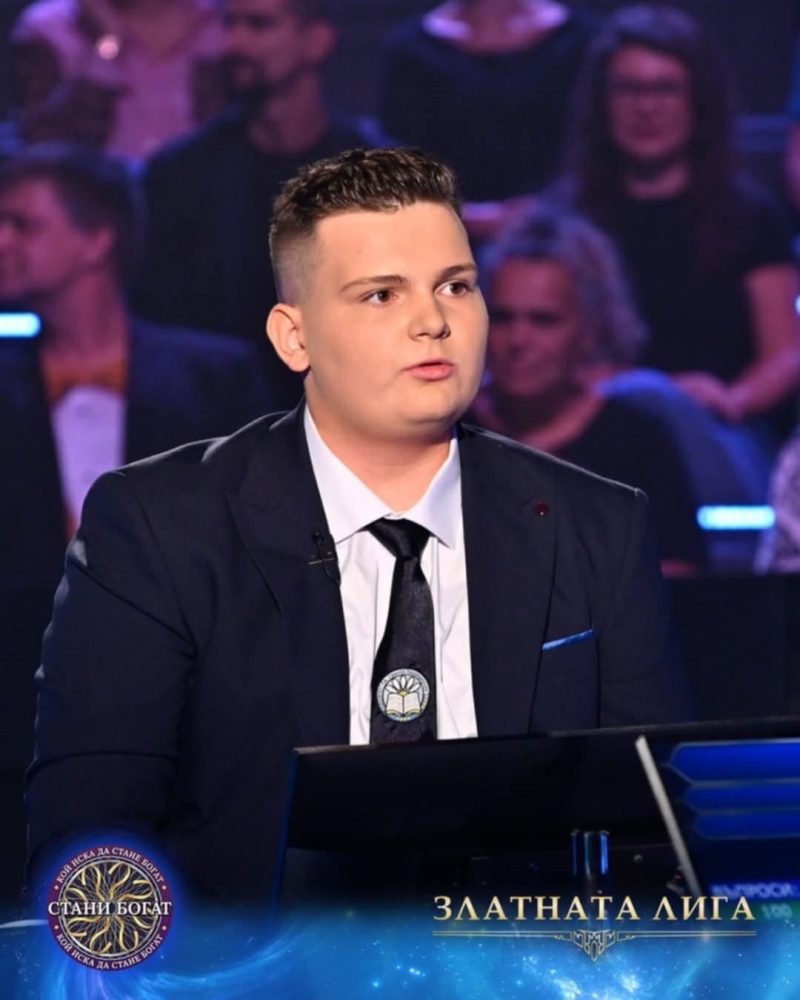 Гордост !10 000 лева спечели Димитър Киков от СЕУ “Св. Паисий Хилендарски” в предаването „Стани богат”