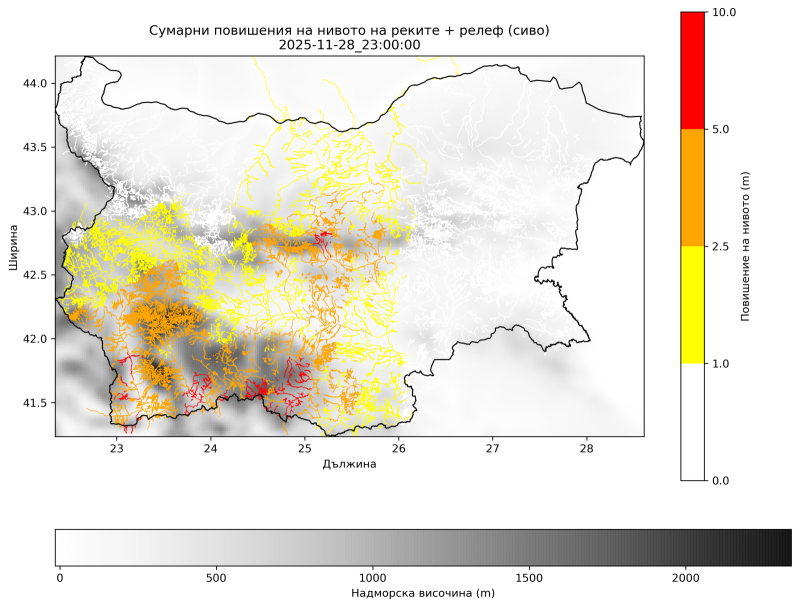 Повишение на речните нива в Западна България, а през следващите 48 часа – нови валежи на юг