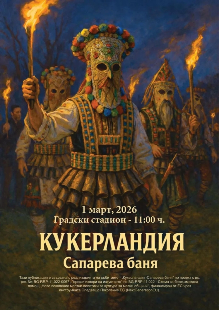 Със звън на хлопки!  Кукерландия 2026 г. гони злото в Сапарева баня