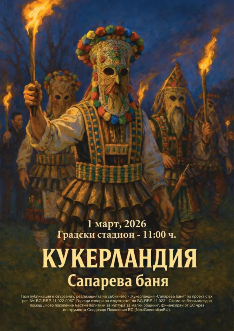 Със звън на хлопки! Кукерландия 2026 г. гони злото в Сапарева баня