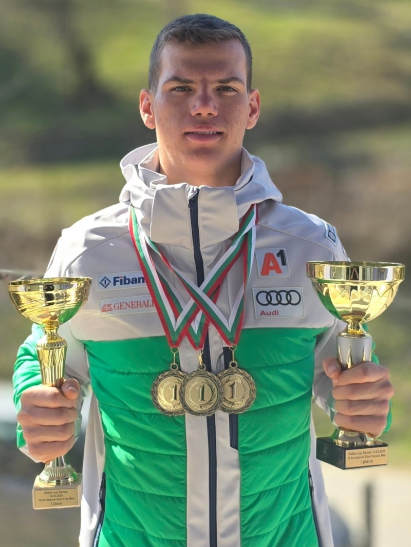 Спортист №1 на Самоков Марио Матиканов обра златото на Балканската купа и на държавното  по ски бягане