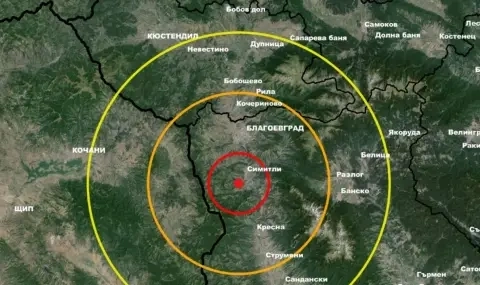 Нощен трус от 2,2 по Рихтер  разлюля Симитли