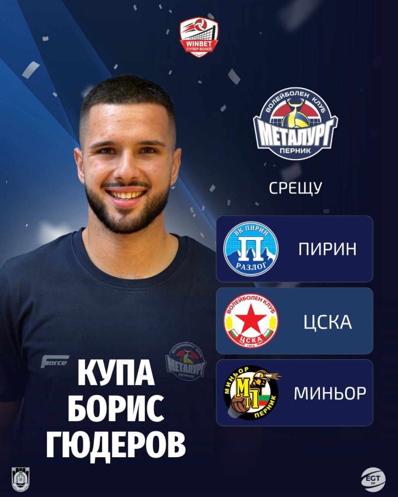 „Металург“ излиза срещу „Пирин“, ЦСКА и „Миньор“ за Купа „Борис Гюдеров“